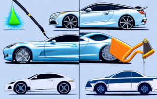 Different types of car paint cleaners lined up for comparison