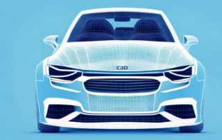 A 3d model of a car being wrapped in a customizable design