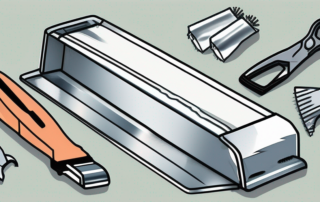 A plastic bumper being wrapped in a foil