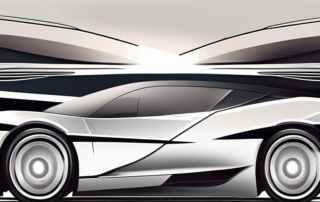 A sleek car with matte finish paint under a spotlight