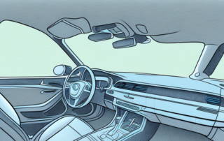 A car interior focusing on a clean