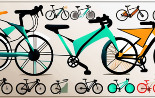 Various types of bicycles with different styles of adhesive foils applied to their frames