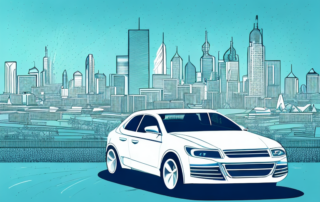 A car getting a professional foil wrap in a well-equipped garage