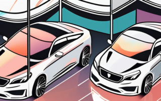 A car with a sleek