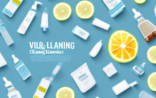 Various natural cleaning products like vinegar