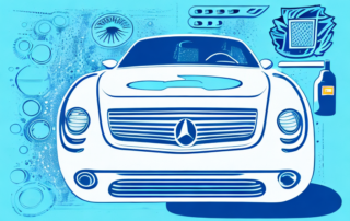 Various car detailing tools such as a buffer machine