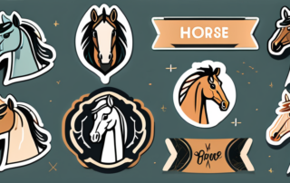 Several high-quality horse stickers in various designs and colors