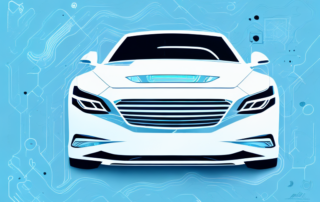 A sleek car covered in a glossy carbon-optic foil