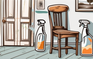 Several wooden items like a door