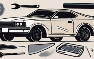 A car with visible scratches on its paintwork