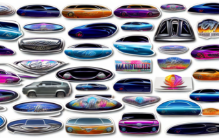 A variety of car hood stickers