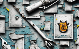 An old building facade with patches of peeling paint