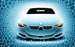 A car protected by a transparent shield