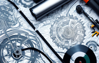 A carbon bike frame being wrapped in foil