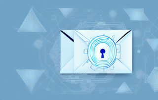A digital lock on a floating envelope