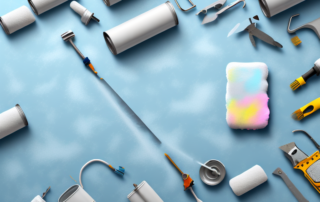 A mattress being spray painted in a well-ventilated space