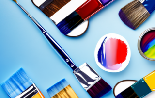 A paintbrush applying a fresh coat of glossy lacquer on a wooden surface