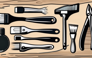 Various tools such as a paint scraper