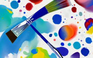 Various paint brushes