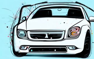 A car in the process of being painted