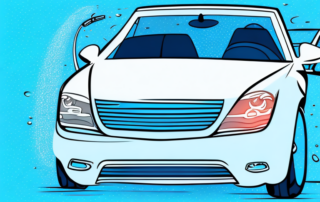 Several different types of car glass cleaners placed on a car hood