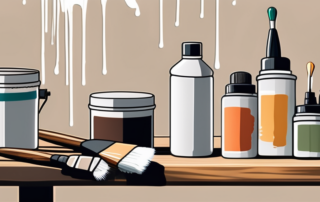 Various painting tools such as brushes