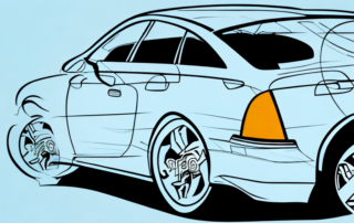 A variety of colorful and creative car window stickers placed on the rear window of a sleek