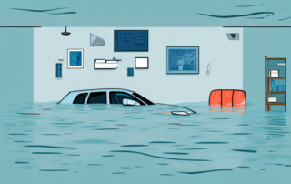 Various items like a broken vase