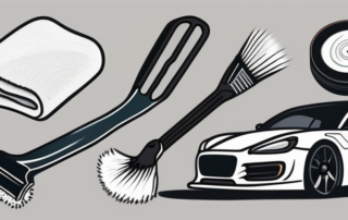 Various tools and products used for scratch removal