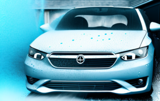 A high-pressure washer in use