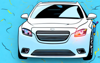 A car half covered with a glossy auto foil