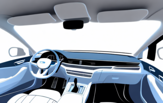 Several car interiors showcasing different types of clean and shiny surfaces