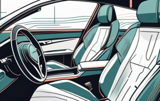 An interior of a car highlighting the plastic areas