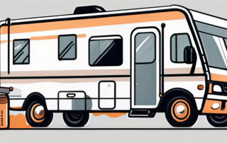 A motorhome with a shiny
