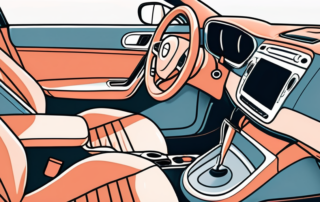 An interior view of a car