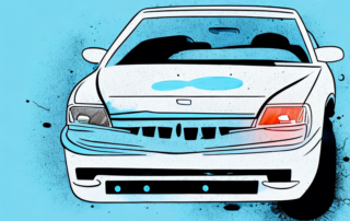 A car with visible scratches on its paintwork