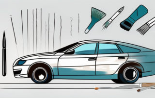 A car with visible scratches on its paintwork