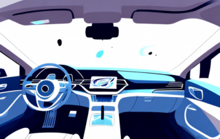 A car's interior dashboard with visible scratches