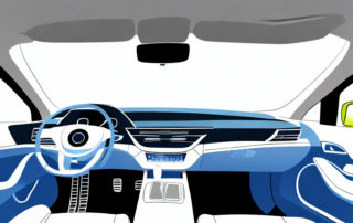 A car interior showcasing the dashboard