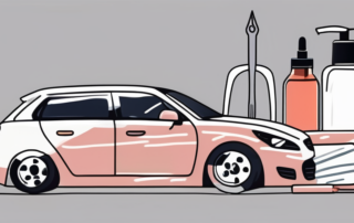 A car with visible nail polish stains on its paintwork