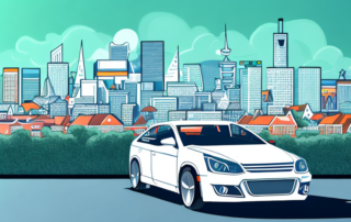 A car getting a professional vinyl wrap in a garage