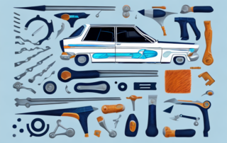 A car with visible scratches on its plastic parts