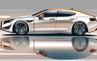 A car gleaming with a high-quality