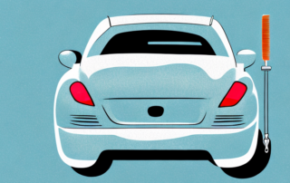 A car with a small area of chipped paint