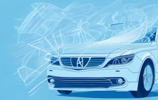 A car in a professional spray booth