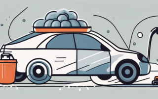 A car being cleaned