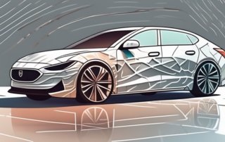 A car covered with matt foil