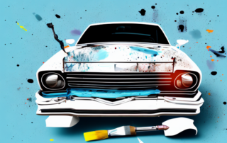 A car half covered in fresh