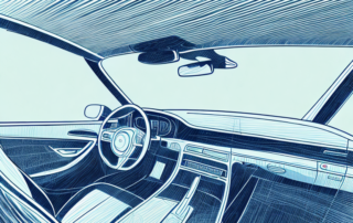 The interior of a car