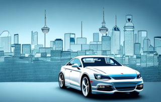 A car undergoing a professional foil wrap process in a workshop setting